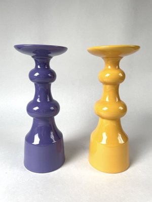 Ceramic Candleholders, 1980s, Set of 2-NY-1785120