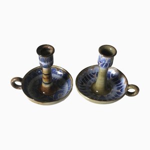 Ceramic Candleholders by Roland Moreau, Set of 2-NER-1354805