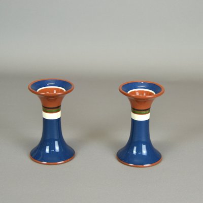 Ceramic Candlesticks, Sweden, 1960s, Set of 2-AOU-1754239