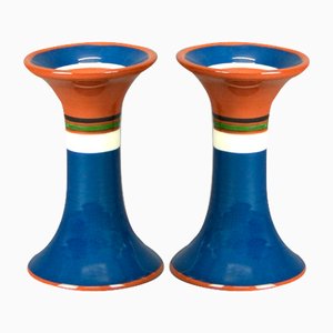 Ceramic Candlesticks, Sweden, 1960s, Set of 2-AOU-1754239