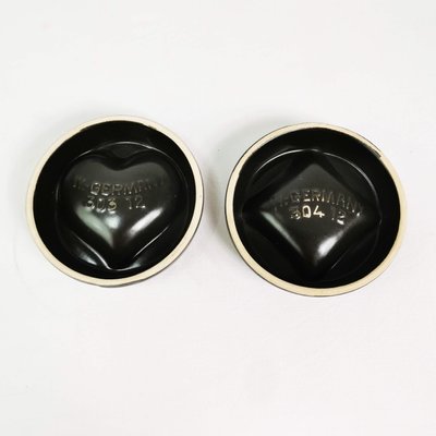 Ceramic Card Ashtrays, Germany, 1960s, Set of 2-ZTG-1427286