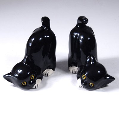 Ceramic Cats Bookends, 1950s, Set of 2-GIW-1702012