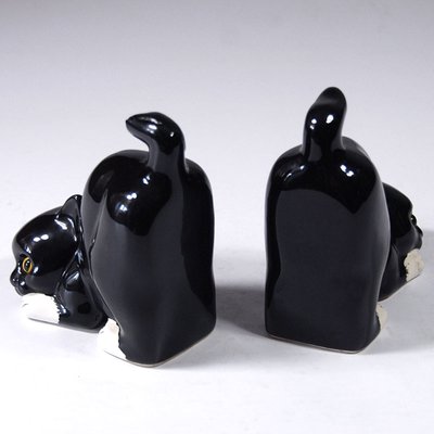 Ceramic Cats Bookends, 1950s, Set of 2-GIW-1702012