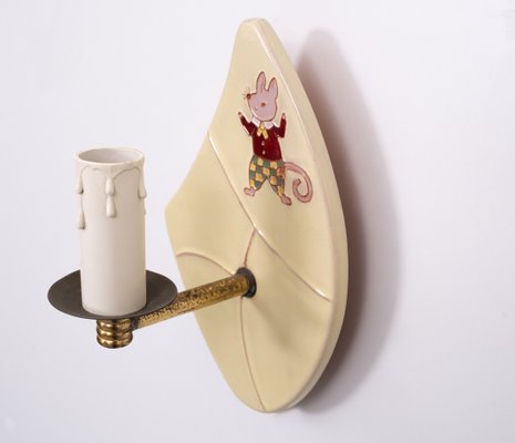 Ceramic Children Wall Lamps, 1950s-GCG-1016590