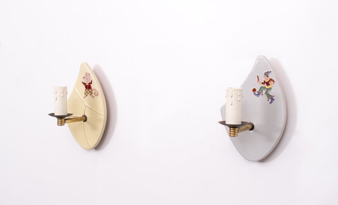 Ceramic Children Wall Lamps, 1950s-GCG-1016590