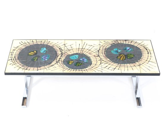 Ceramic Coffee Table by Juliette Belarti, Belgium, 1960s-MY-1029775