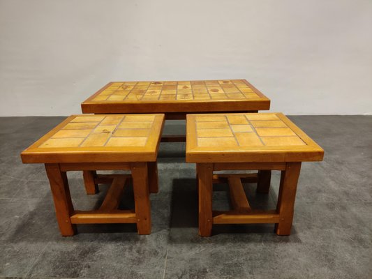 Ceramic Coffee Tables, 1960s, Set of 3-IRH-841888