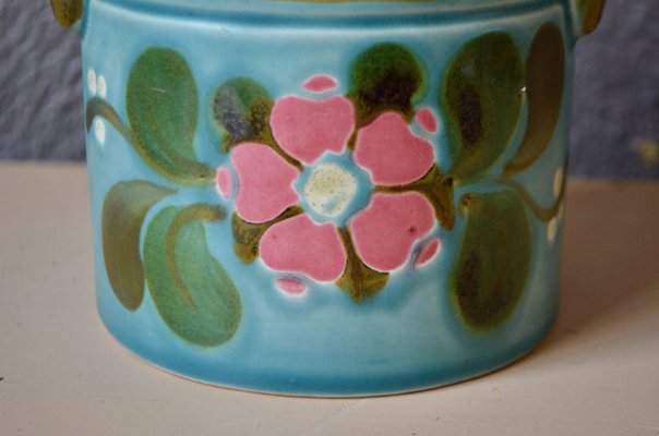 Ceramic Covered Pot with Cork Top, 1960s-AIU-1385656