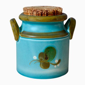 Ceramic Covered Pot with Cork Top, 1960s-AIU-1385656