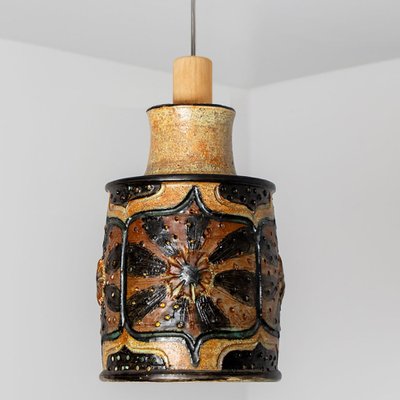 Ceramic Cylinder Pendant Light, Denmark, 1970s-VDW-1736494