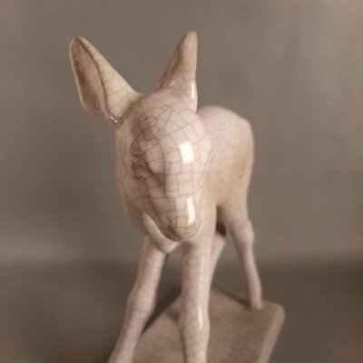 Ceramic Deer by Else Bach for Karlsruher Majolika, 1950s-WK-685923