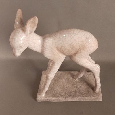 Ceramic Deer by Else Bach for Karlsruher Majolika, 1950s-WK-685923