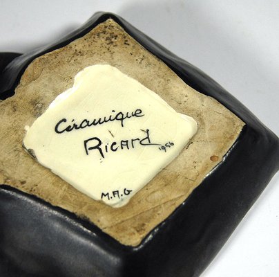 Ceramic Dish from Ceramique Ricard, 1950s-GIW-583093