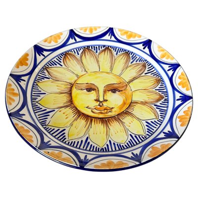 Ceramic Dish in Yellow and Blue, Italy, 20th Century-UR-1806482