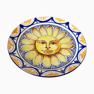 Ceramic Dish in Yellow and Blue, Italy, 20th Century-UR-1806482