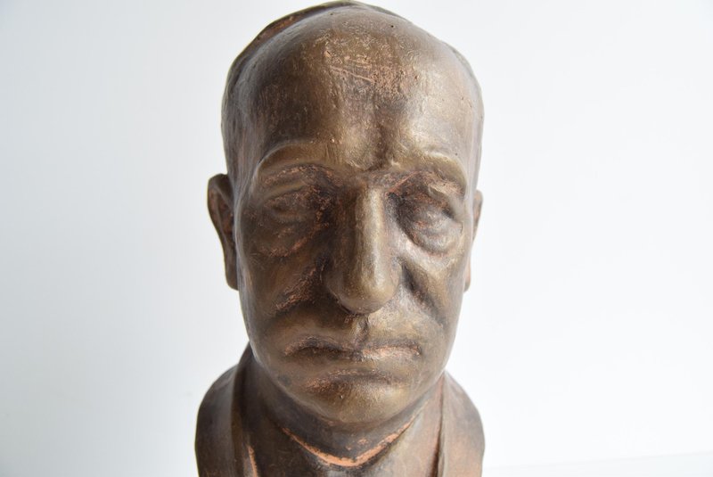 Ceramic Doctor Edvard Beneš Bust, 1950s