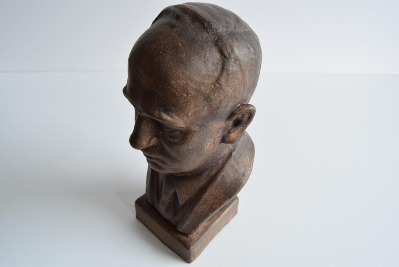 Ceramic Doctor Edvard Beneš Bust, 1950s