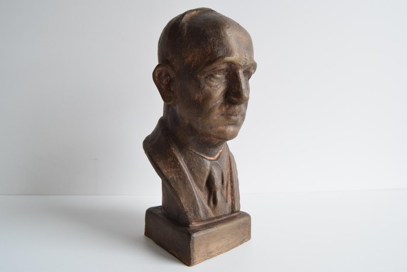 Ceramic Doctor Edvard Beneš Bust, 1950s