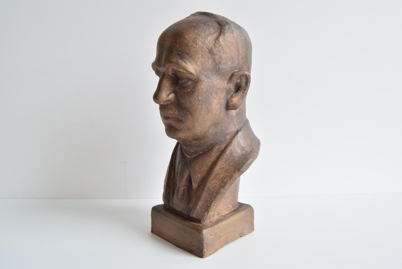 Ceramic Doctor Edvard Beneš Bust, 1950s