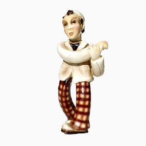 Ceramic Figurine by Leopold Anzengruber for Carraresi & Lucchesi, 1920s-GKB-845892