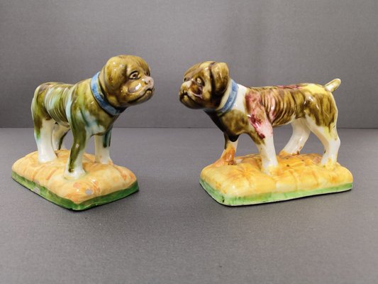 Ceramic Glazed Dogs from Sargadelos, Set of 2-JJT-783023