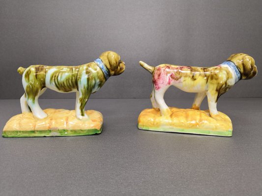 Ceramic Glazed Dogs from Sargadelos, Set of 2-JJT-783023