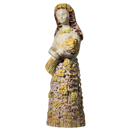 Ceramic Goddess by Denise Picard for Paul Pouchol, 1945