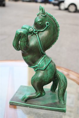 Ceramic Green Horse from Zaccagnini, 1940s-EH-776767