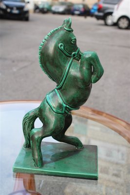 Ceramic Green Horse from Zaccagnini, 1940s-EH-776767