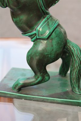 Ceramic Green Horse from Zaccagnini, 1940s-EH-776767