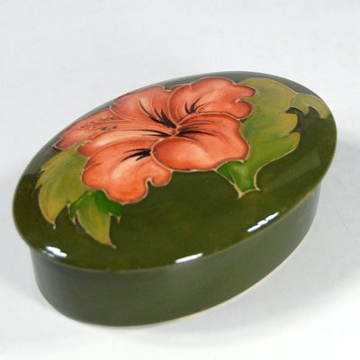 Ceramic Hand Painted Floral Trinket Box from Moorcroft-GIW-1313177