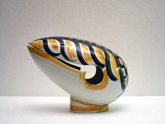 Ceramic Hand-Painted Sculpture by Enzo Bioli for Il Picchio, 1970s-HS-754247