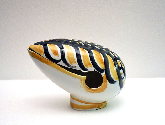 Ceramic Hand-Painted Sculpture by Enzo Bioli for Il Picchio, 1970s-HS-754247