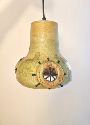 Ceramic Hanging Lamp with Portholes, 1970s-LDW-1449981