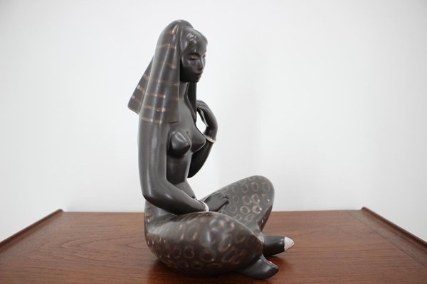 Ceramic Lady Sculpture by Jitka Forejtova for Keramos, 1960s-TZ-654724