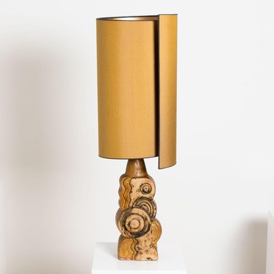 Ceramic Lamp by Bernard Rooke with New Custom Made Lampshade by René Houben, 1960s-VDW-839131