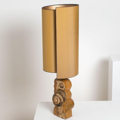 Ceramic Lamp by Bernard Rooke with New Custom Made Lampshade by René Houben, 1960s-VDW-839131