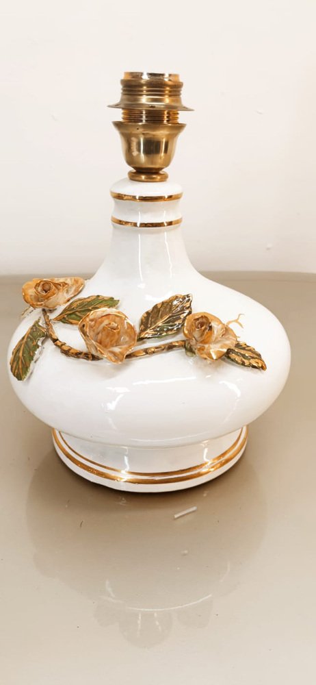 Ceramic Lamp with Roses