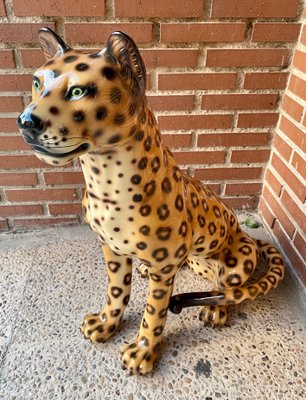 Ceramic Leopard Statue-OPE-1177017