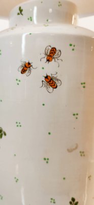 Ceramic Light with Bees and Oval Lampshade-QLH-1768760