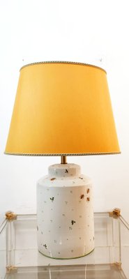 Ceramic Light with Bees and Oval Lampshade-QLH-1768760