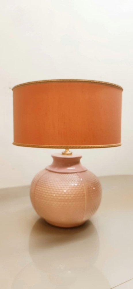 Ceramic Light with Fabric Lampshade