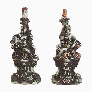 Ceramic Liquor Bottles, 1950s, Set of 2-KNM-941662