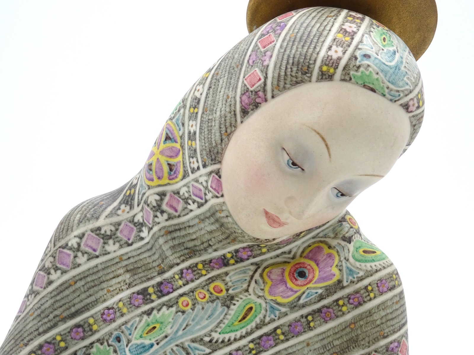 Ceramic Madonna Dell'amore Sculpture by Helen König Scavini for Fabbrica Lenci