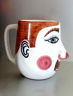 Ceramic Man & Woman Mugs, 1960s, Set of 2-GT-1254125