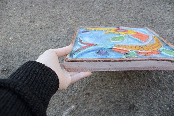 Ceramic Marlin Fish Plate by Giovanni Desimone, 1970s-EH-853017