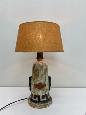 Ceramic Martini Bottle Table Lamp, Italy, 1960s-WZZ-2032127