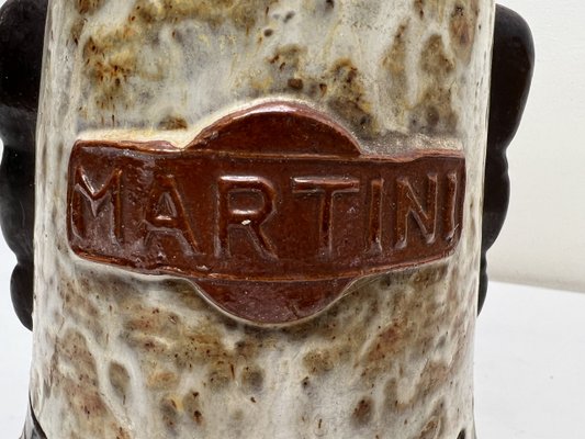 Ceramic Martini Bottle Table Lamp, Italy, 1960s-WZZ-2032127