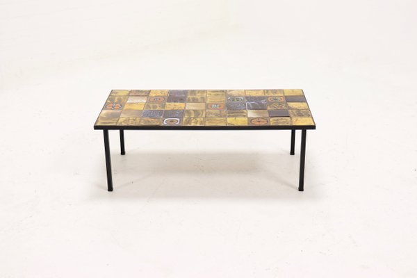 Ceramic & Metal Coffee Table, 1960s-VV-579165