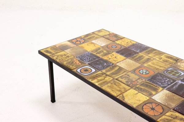 Ceramic & Metal Coffee Table, 1960s-VV-579165